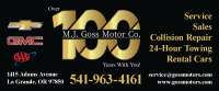 M. J. Goss Motor CO. Logo