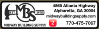 Midway Building Supply Logo